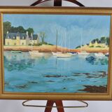 Oil on marine canvas