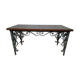 Table basse fer forgé et bois