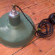 Green metal workshop pendant lamp