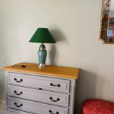 Turquoise and brass table lamp