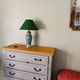 Turquoise and brass table lamp