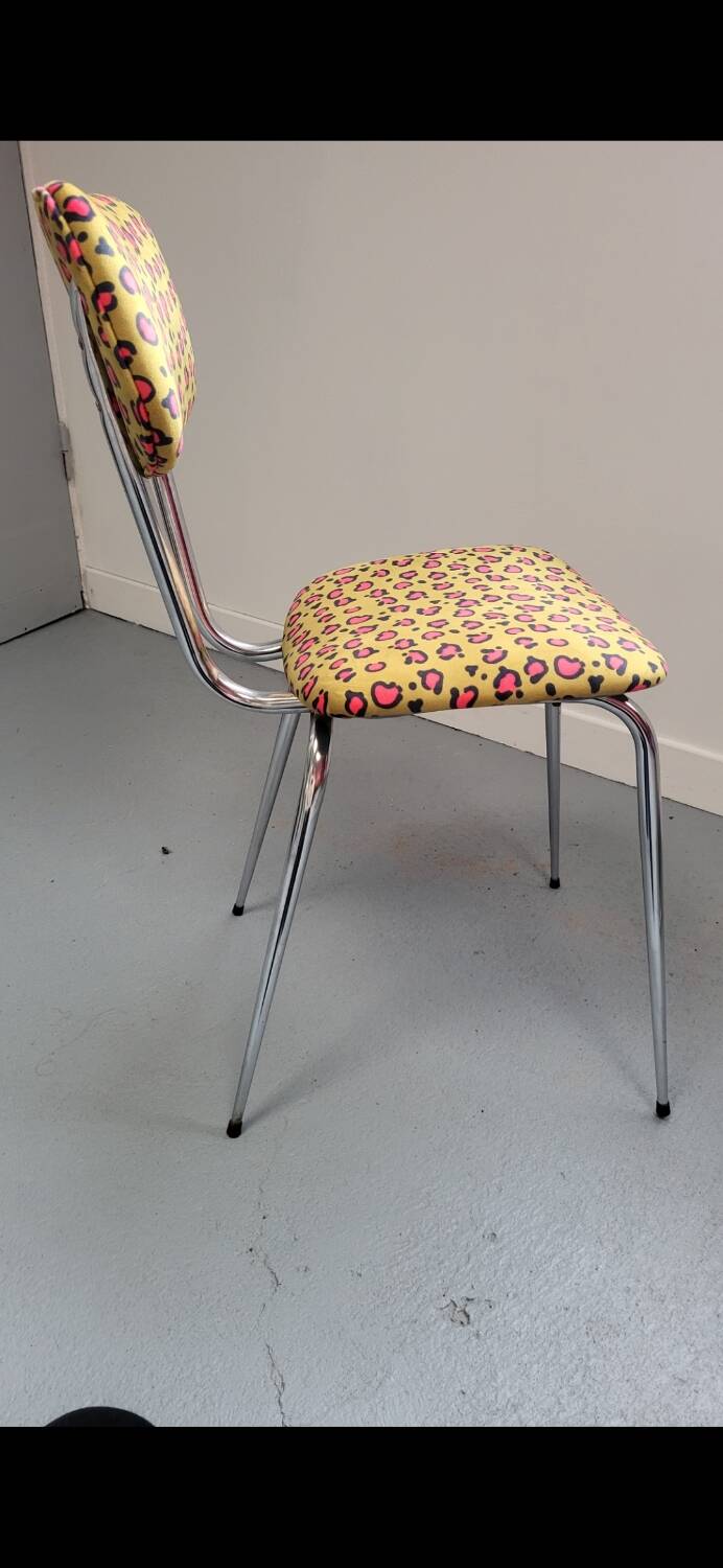 1970s Chrome Leopard Chair