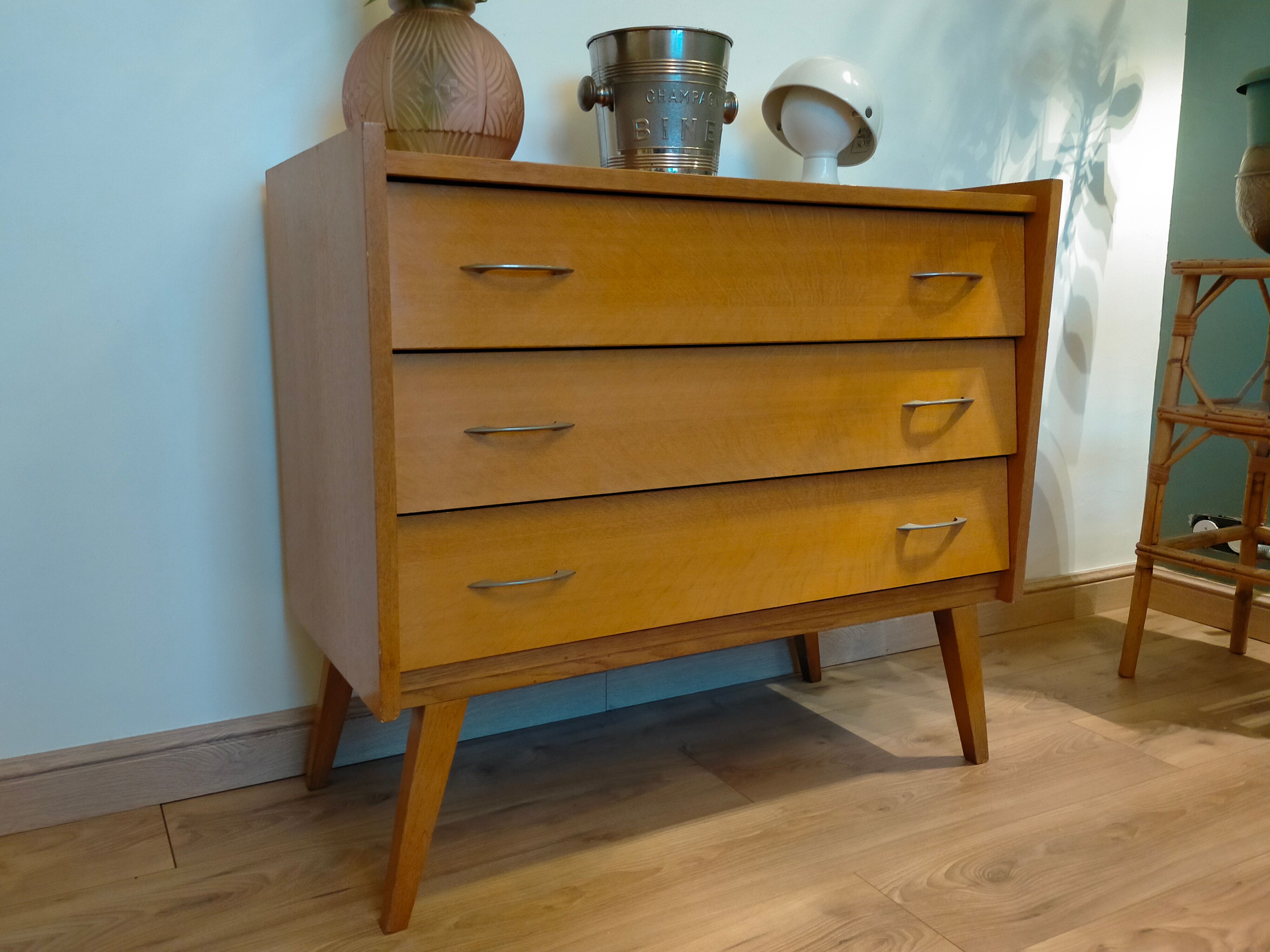 Scandinavian dresser vintage compass feet
