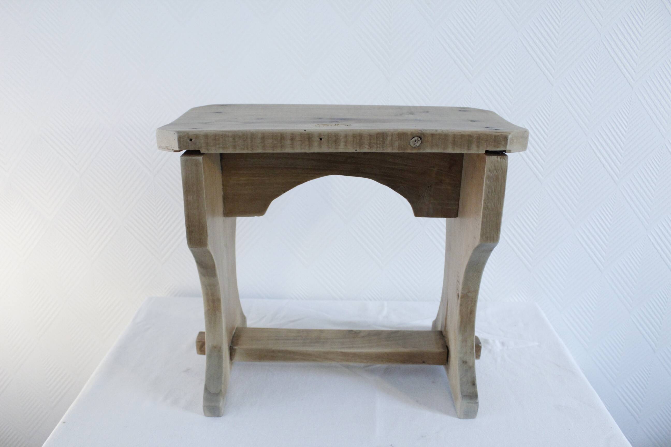 Small renovated solid wood bench