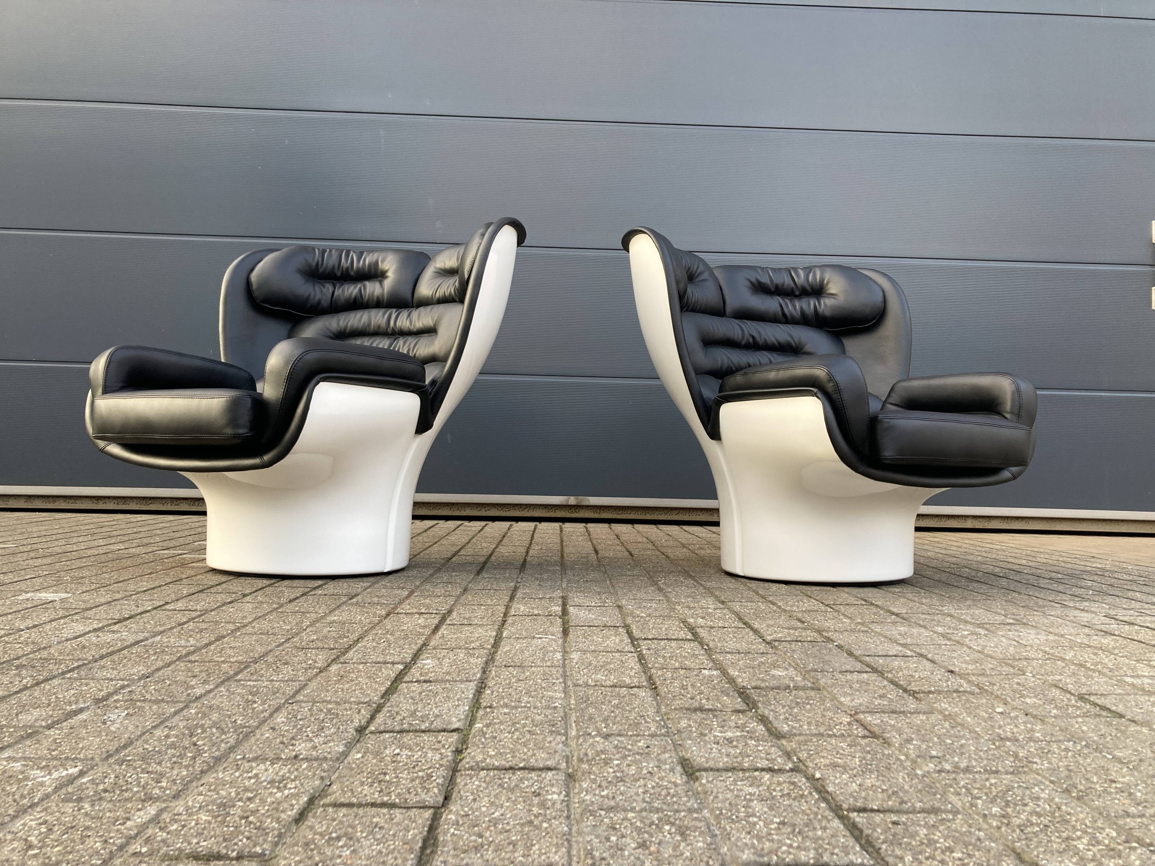 Joe Colombo Elda design armchair, Longhi edition