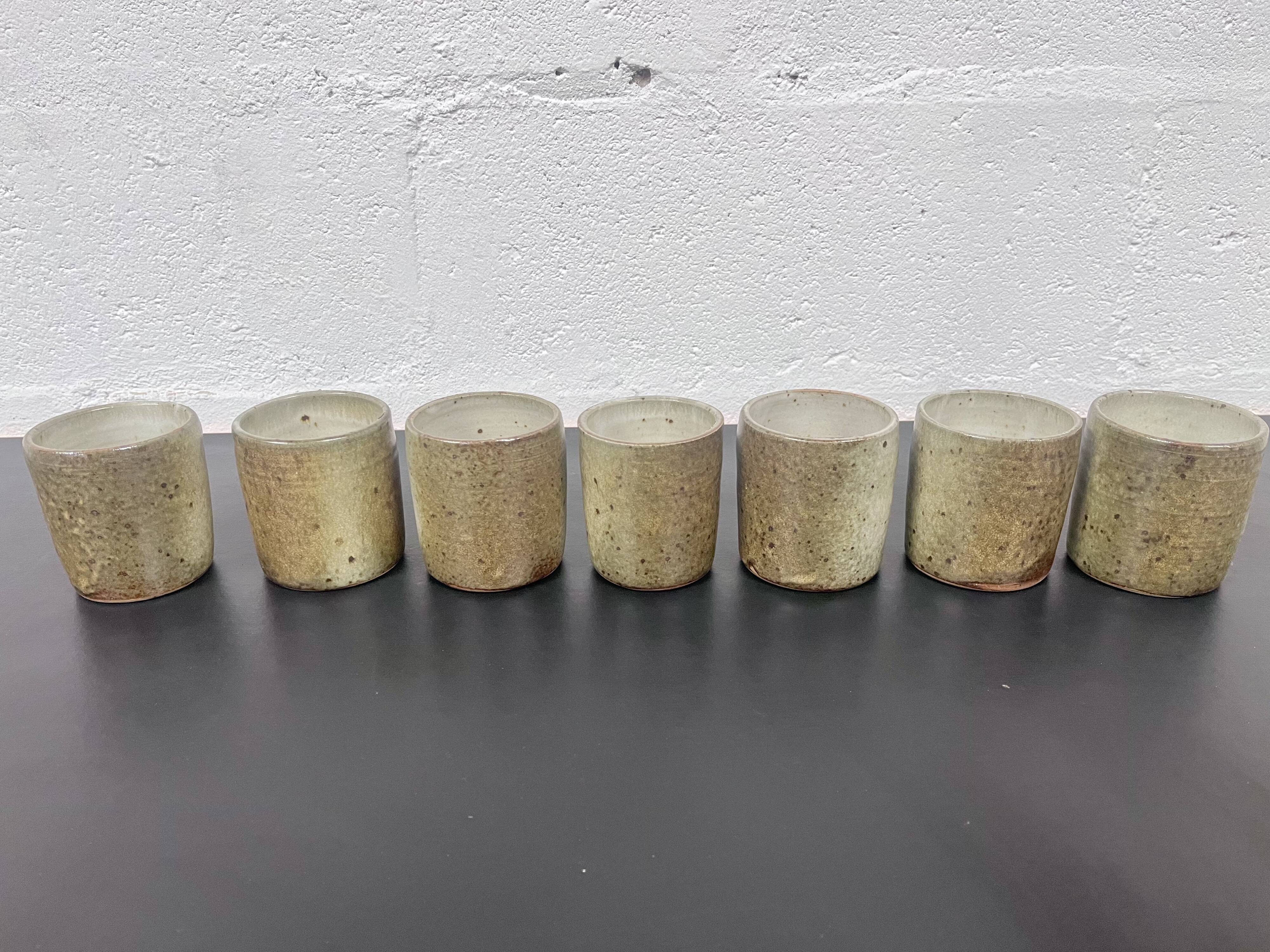 Pyrité stoneware dinner service, La Borne, 1970s