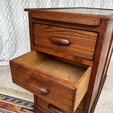 Ancien caisson de bureau en chêne, double face