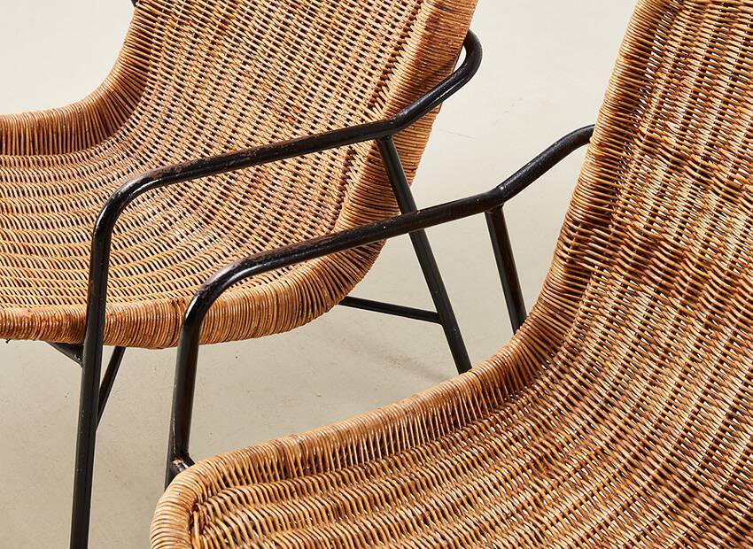 Dirk van Sliedregt Pair of Lounge Chairs for Gebr. Jonkers 1952