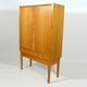 Armoire de placage en chêne original, faite sur commande conception, Tchécoslovaquie années 1980