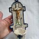 Old Faience Baptismal Font Enamelled Cross