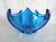 Vase Art Déco en cristal de couleur bleu électrique