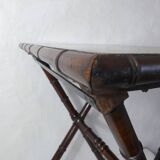 ancienne table pliable en bois imitation bambou XIXème