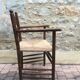 Fauteuil paillé rustique