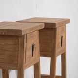 Solid wood bedside table set. Set of 2 pieces.