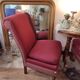 Pair of classic low chairs without arms
