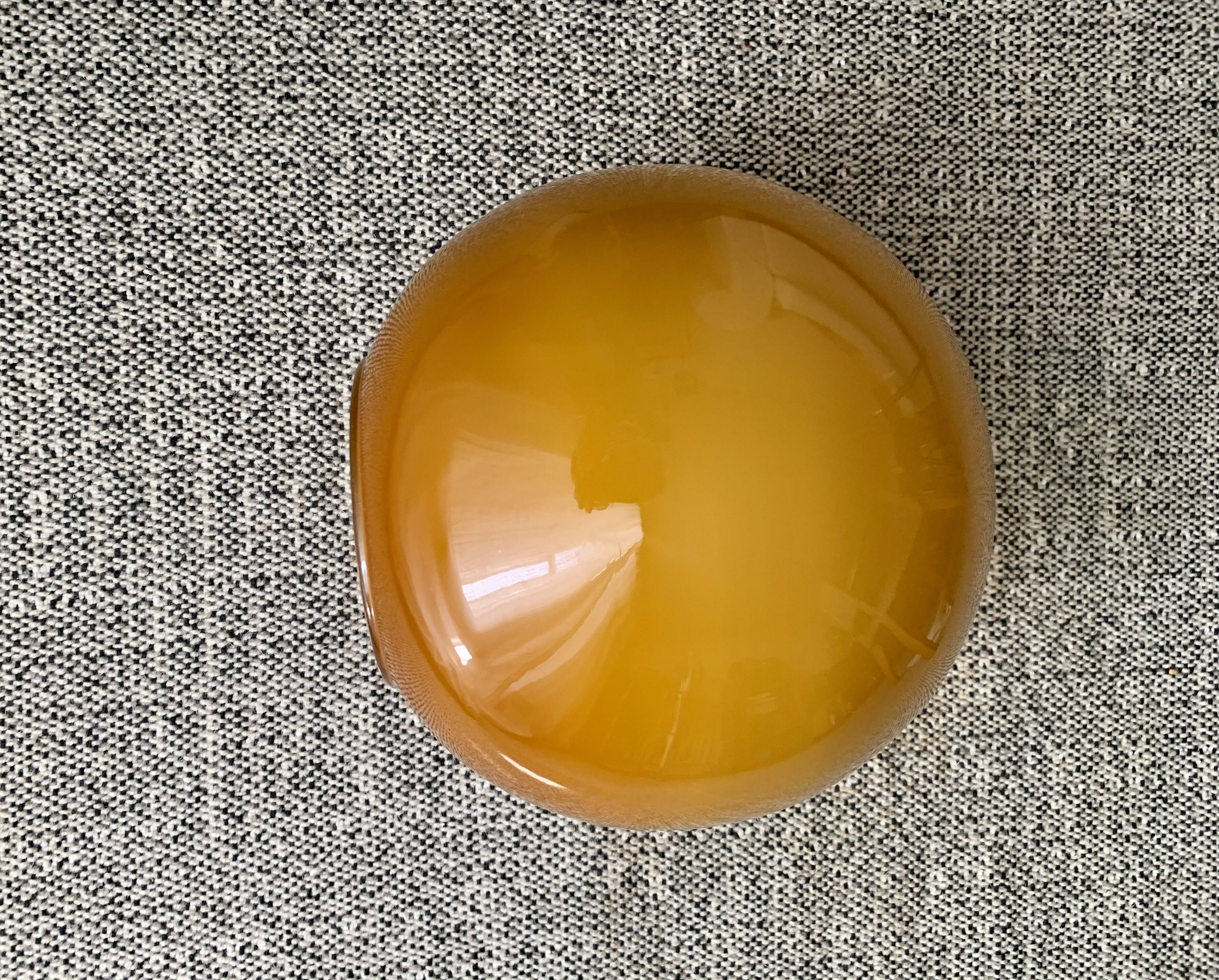 Large globe in vintage orange opaline 70s
