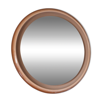 Mid Century Round Ceramic/Earthenware Designer Mirror