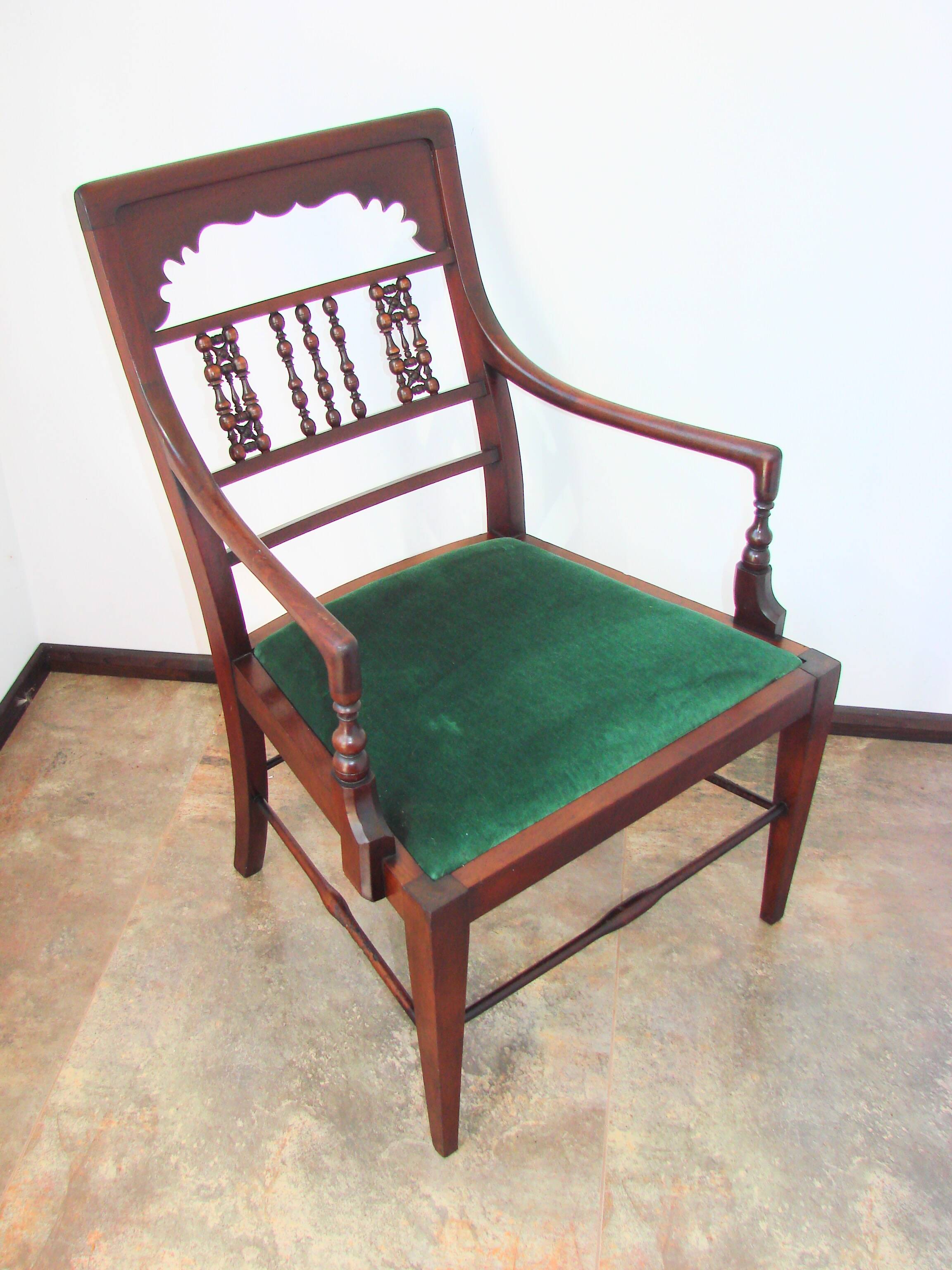 A mahogany armchair from the turn of the 19th and 20th centuries