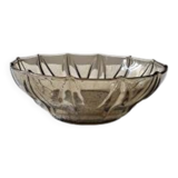 Vintage grey smoke salad bowl