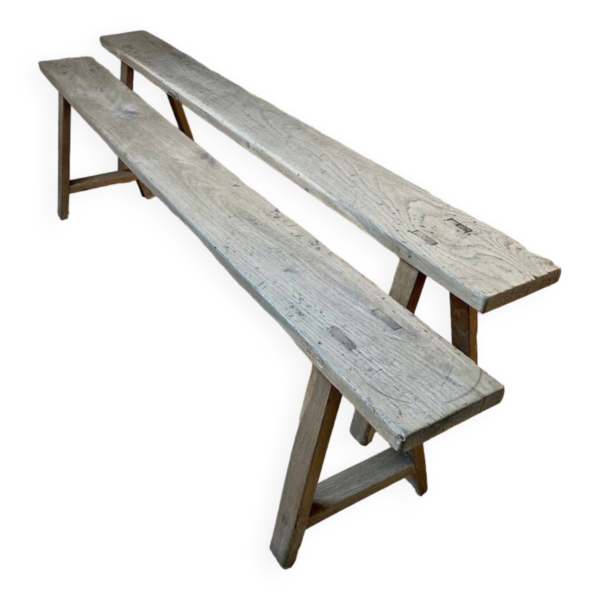 Pair of rustic benches