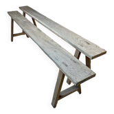 Pair of rustic benches