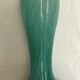Vintage speckled green marbled glass vase, art nouveau
