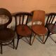 Lot of mismatched bistro chairs