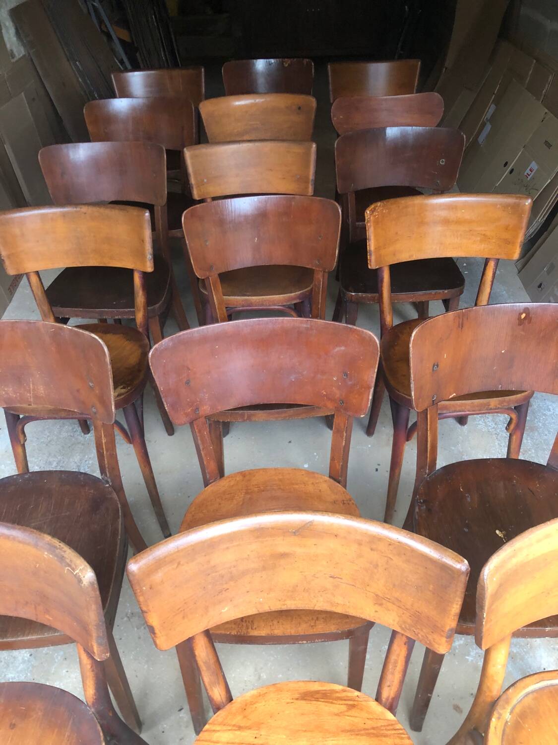Set of 18 bistro chairs & Baumann