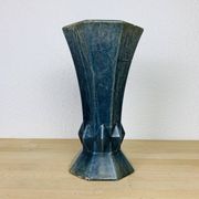 Art Deco enameled cast iron vase