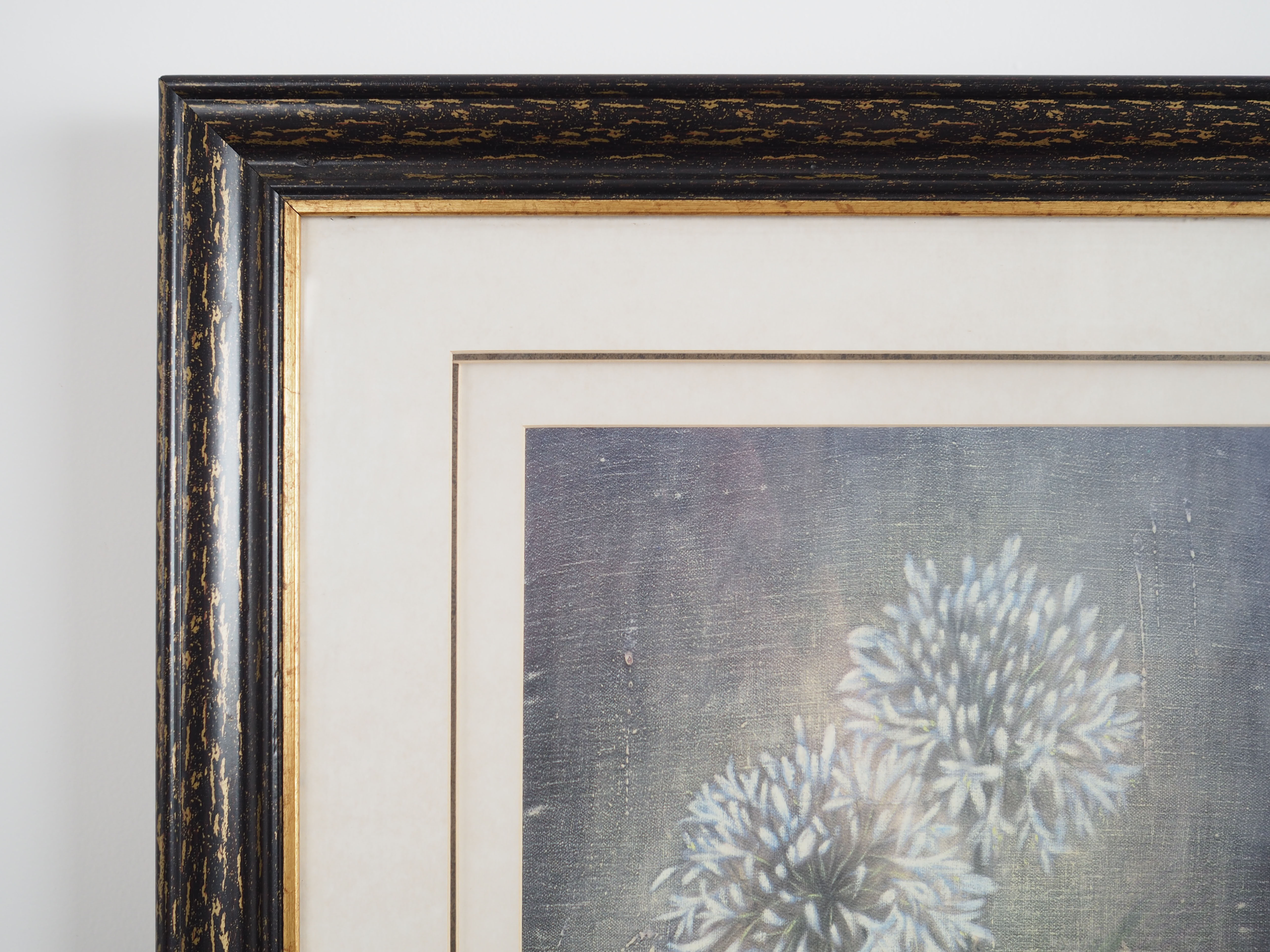 Painting „The White Flower”, Scandinavian design, 1970s