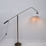Floor lamp with enamel shade, 1950s
