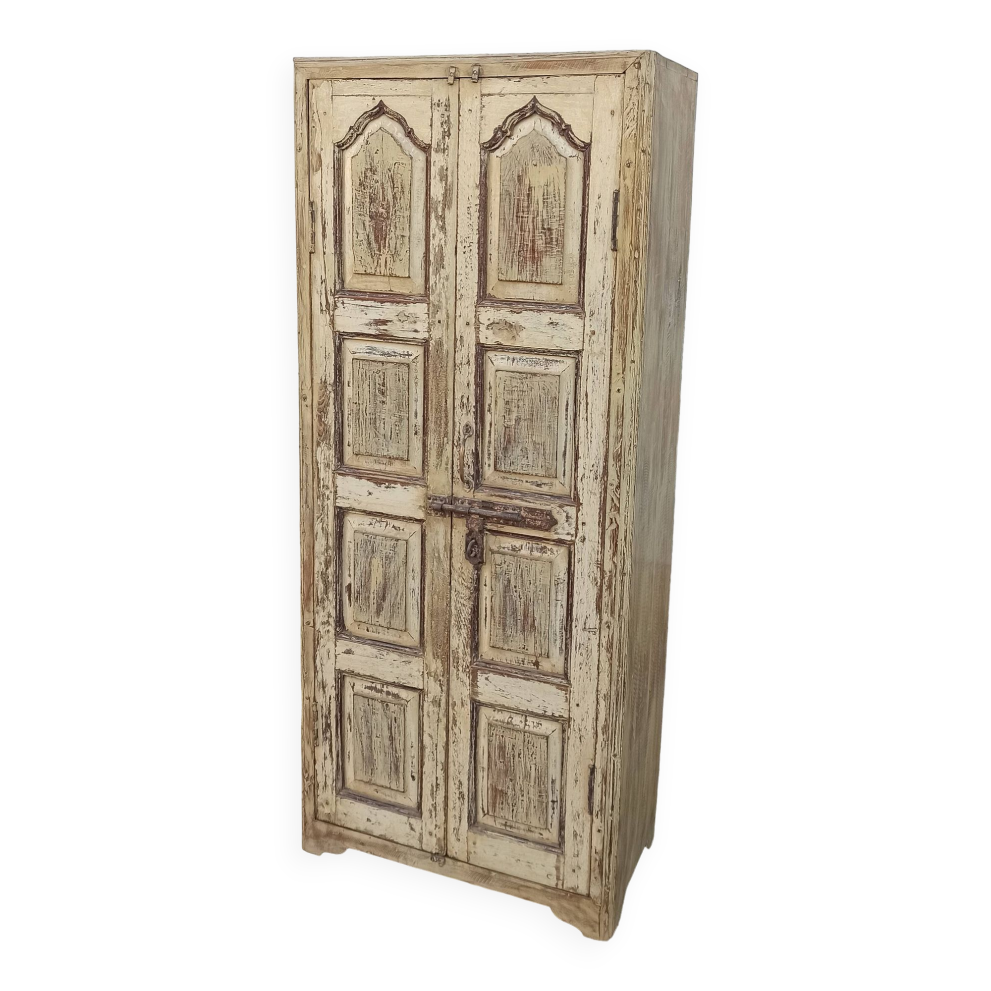 Old yellow wooden cabinet