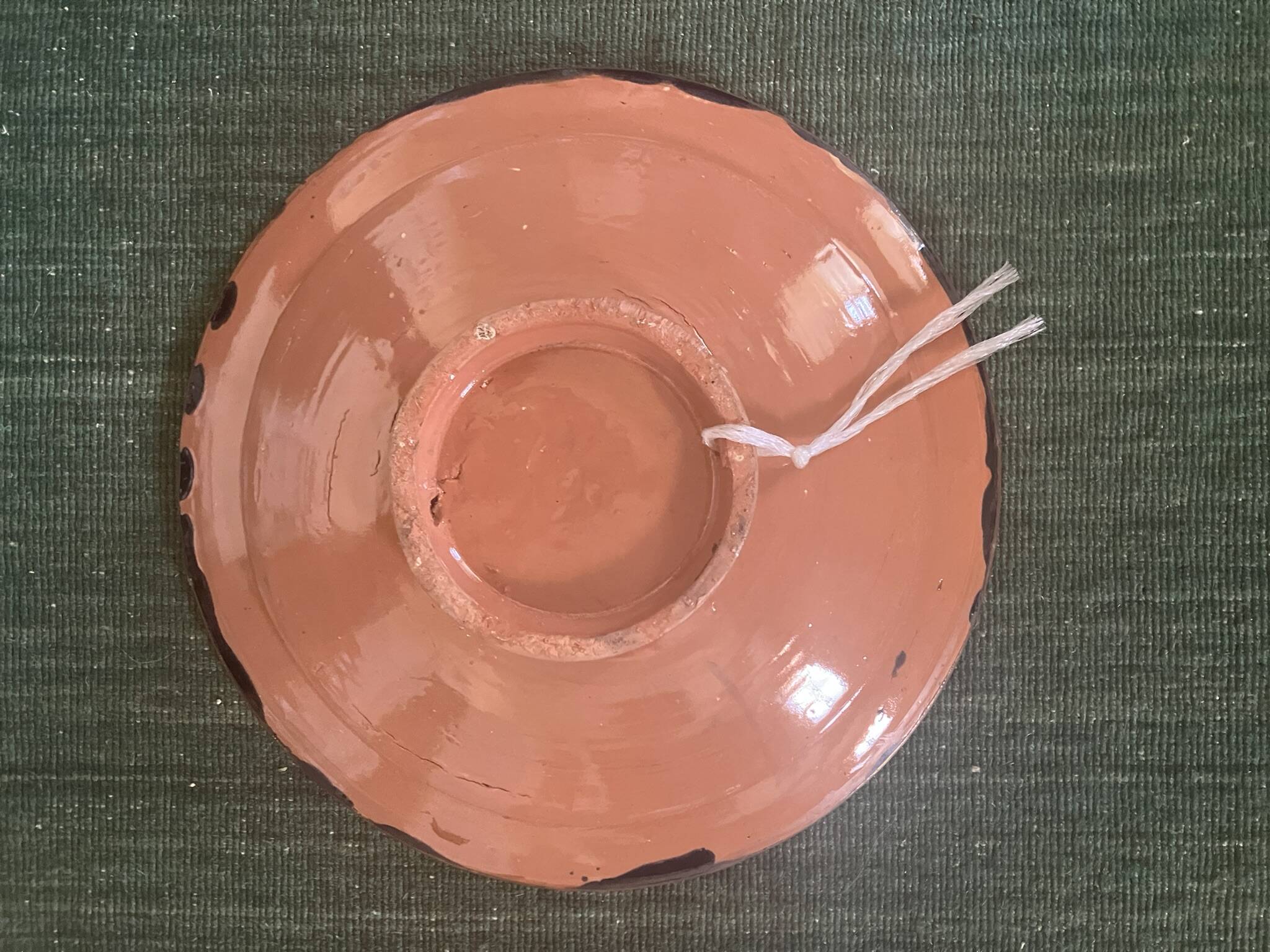 Moroccan ceramic and silver iron dish
