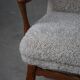 Viggo Boesen, high-back chair in oak and shearling lambskin, modern Danish design, 1950s.