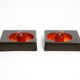 Two beautiful original 1970s Space Age ceramic wall lamps