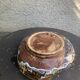 Flamed glazed ceramic bowl, original shape, vintage
