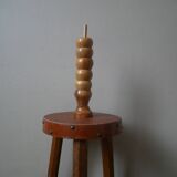 Set of six handmade olive wood egg cups