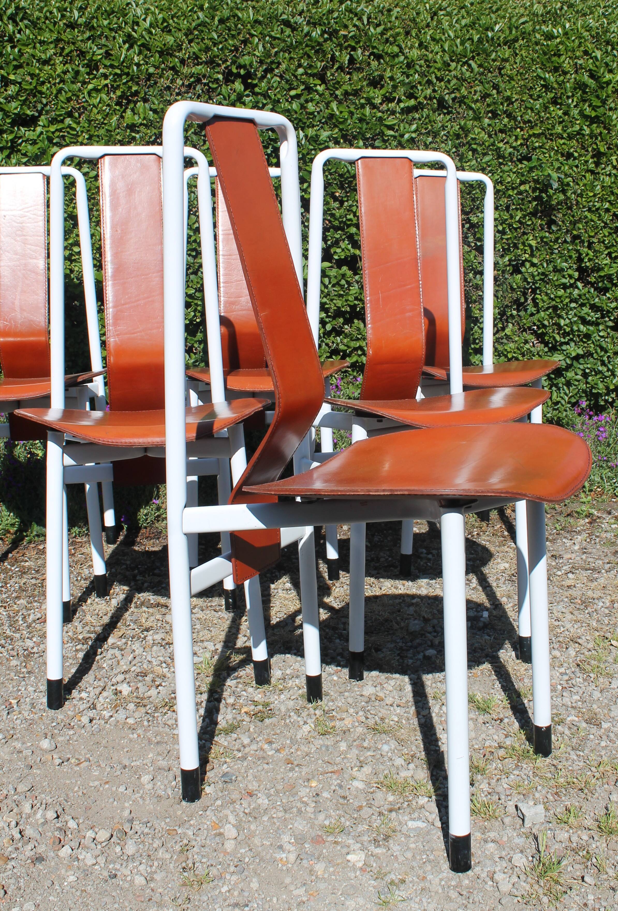 A. Castiglioni Irma serie of 6 chairs for Zanotta