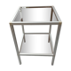 Table d'appoint en aluminium vitres fumées