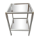 Table d'appoint en aluminium vitres fumées
