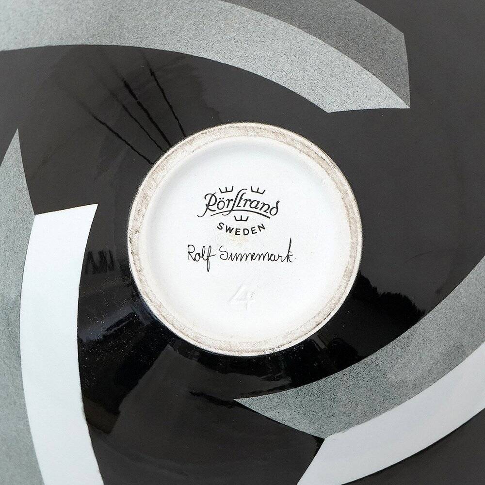 Atlantis plate in ceramic by Rolf Sinnemark for Rorstrand, 1980s