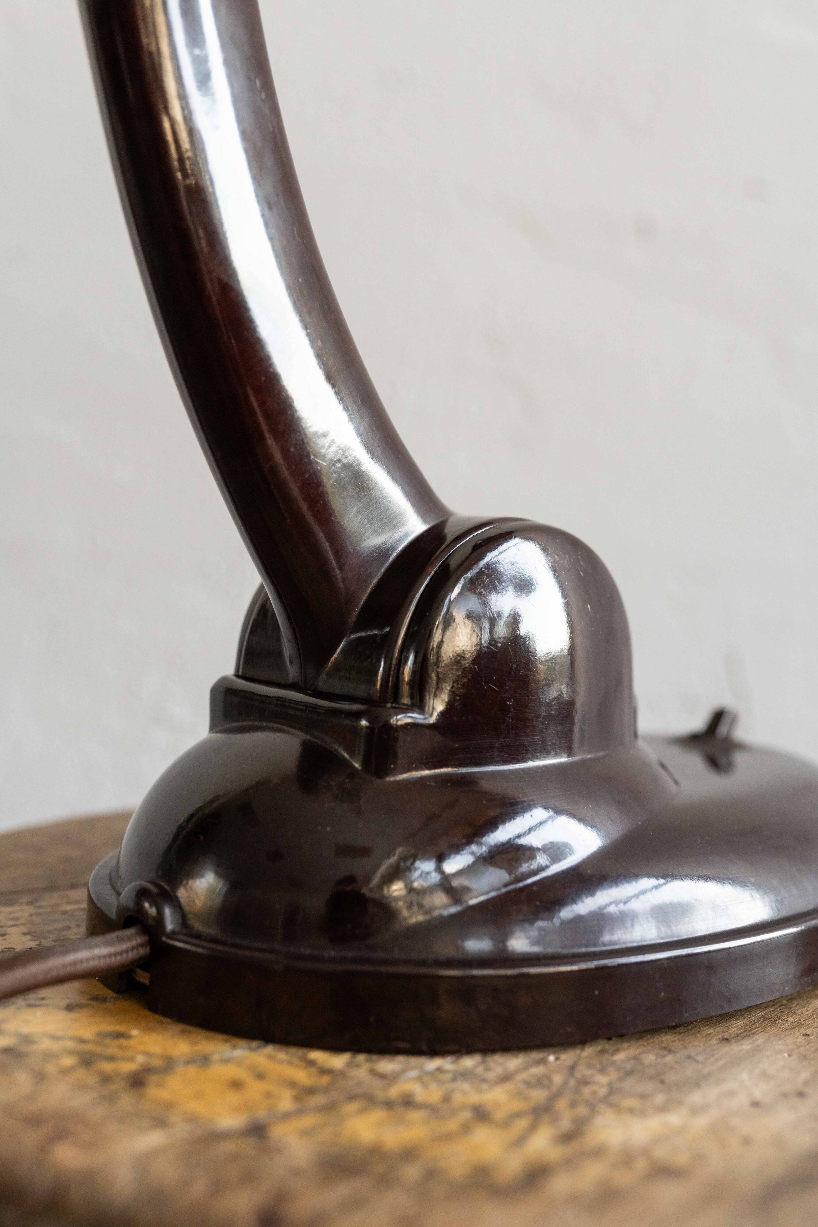 Art Deco Bakelite Desk Lamp Futurit 202 By Eric Kirkham Cole for Gummon Bratislava, Slovakia, 1930s
