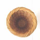 Vintage woven wicker umbrella holder