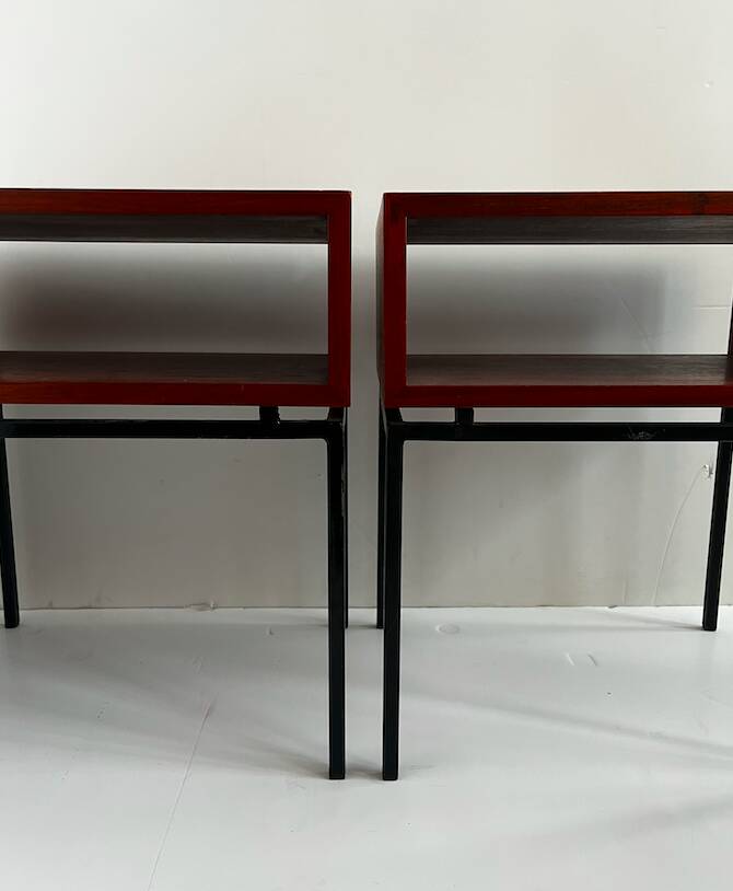 Pair of modernist bedside tables "Horatio" by Kuperus
