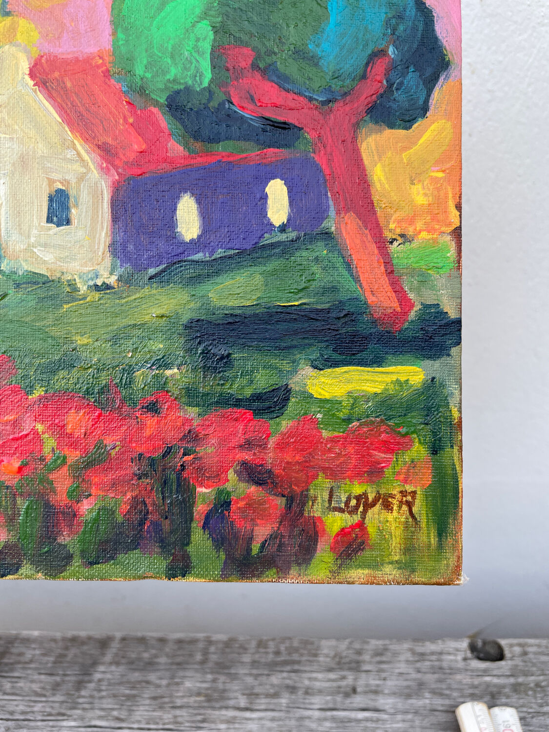 Oil on panel Fauvism landscape