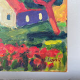 Oil on panel Fauvism landscape