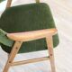 Vintage green velvet armchair 1960 suede