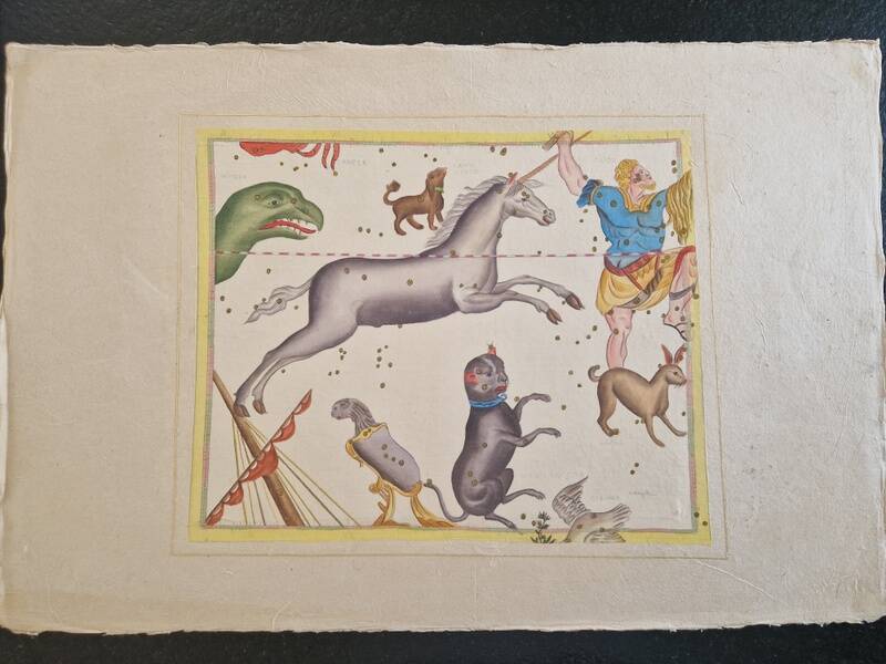 La Roche Laffitte (Born in 1943) - Watercolour drawing on silk - Unicorn