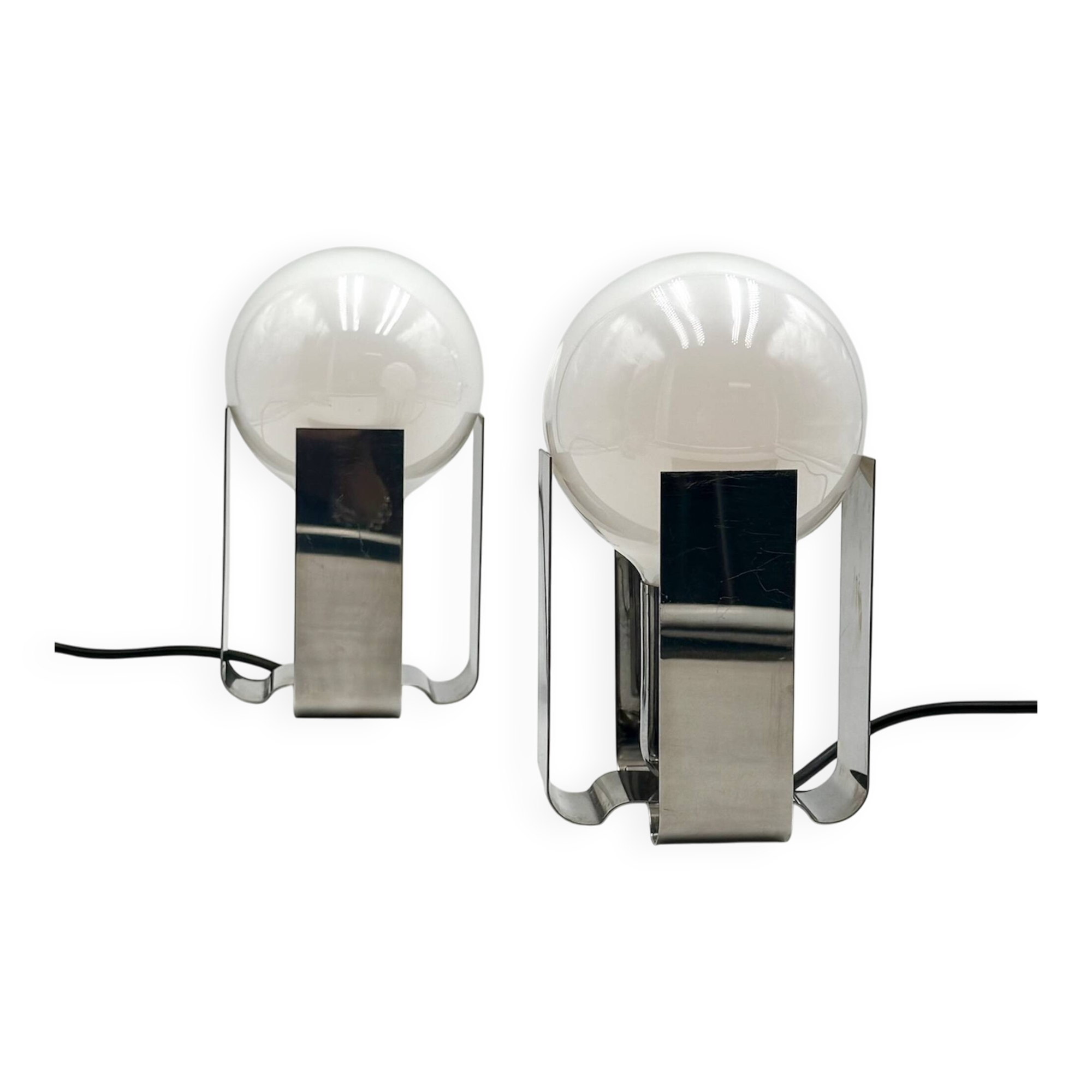 Pair of 70s Design Lamps 'BILIA' by Claudio Salocchi for Lumenform, 1970s