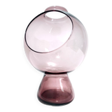 Postmodern Old Rose Murano Glass Vase with a Hole, Italy